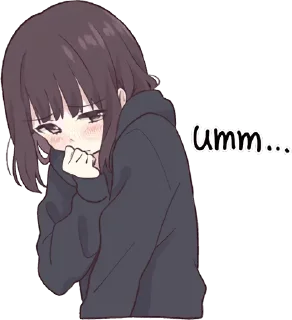 😕-English Chatting Stickers ( menhera chan ), Telegram Sticker