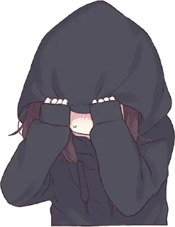 😞-English Chatting Stickers ( menhera chan ), Telegram Sticker