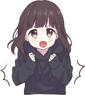 😮-English Chatting Stickers ( menhera chan ), Telegram Sticker