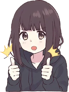 👍-English Chatting Stickers ( menhera chan ), Telegram Sticker