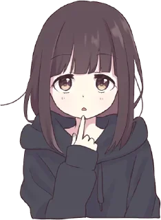 😯-English Chatting Stickers ( menhera chan ), Telegram Sticker