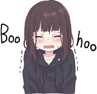 😭-English Chatting Stickers ( menhera chan ), Telegram Sticker