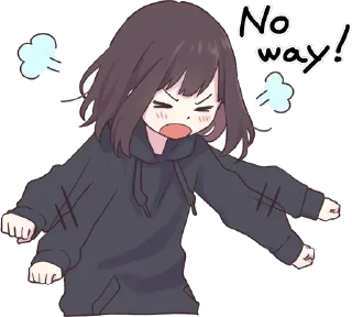 😠-English Chatting Stickers ( menhera chan ), Telegram Sticker
