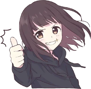 👍-English Chatting Stickers ( menhera chan ), Telegram Sticker