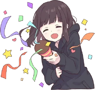 🎊-English Chatting Stickers ( menhera chan ), Telegram Sticker