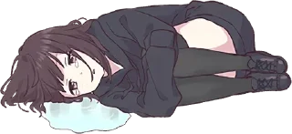 😭-English Chatting Stickers ( menhera chan ), Telegram Sticker