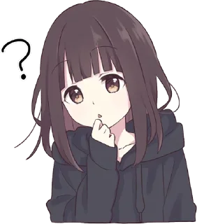 🤔-English Chatting Stickers ( menhera chan ), Telegram Sticker