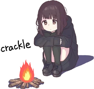 🔥-English Chatting Stickers ( menhera chan ), Telegram Sticker