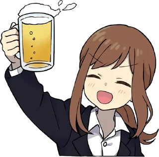 🍺-English Chatting Stickers ( menhera chan ), Telegram Sticker