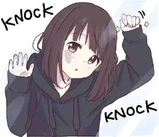 😕-English Chatting Stickers ( menhera chan ), Telegram Sticker