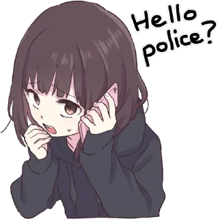 📞-English Chatting Stickers ( menhera chan ), Telegram Sticker