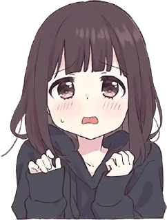 😟-English Chatting Stickers ( menhera chan ), Telegram Sticker