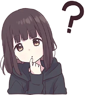 ❓-English Chatting Stickers ( menhera chan ), Telegram Sticker