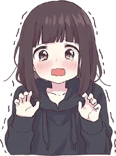 😳-English Chatting Stickers ( menhera chan ), Telegram Sticker