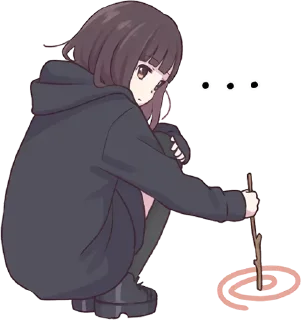 😥-English Chatting Stickers ( menhera chan ), Telegram Sticker