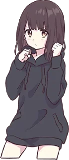 👊-English Chatting Stickers ( menhera chan ), Telegram Sticker