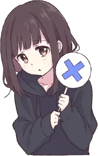 🙁-English Chatting Stickers ( menhera chan ), Telegram Sticker