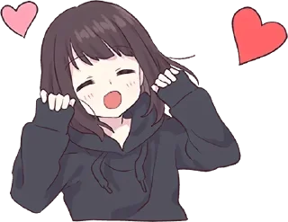 ❤️-English Chatting Stickers ( menhera chan ), Telegram Sticker