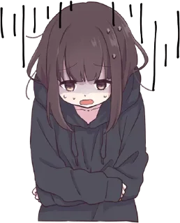 😓-English Chatting Stickers ( menhera chan ), Telegram Sticker