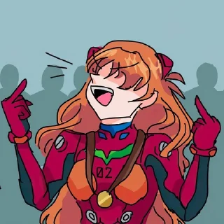 🖕-Evangelion @Toji_sama, Telegram Sticker