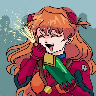 🍾-Evangelion @Toji_sama, Telegram Sticker
