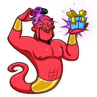 🎁-Evil Genie, Telegram Sticker