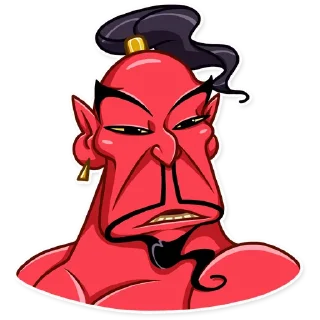 😑-Evil Genie, Telegram Sticker