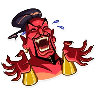 😂-Evil Genie, Telegram Sticker