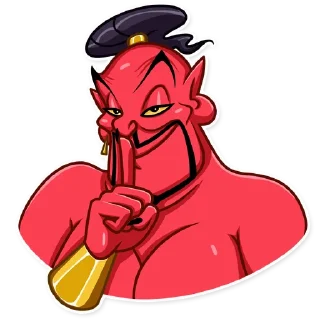 🤫-Evil Genie, Telegram Sticker