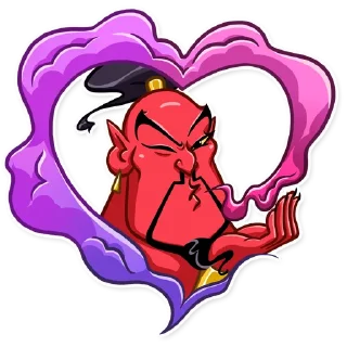 😘-Evil Genie, Telegram Sticker