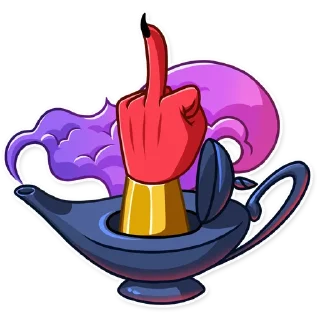 🖕-Evil Genie, Telegram Sticker