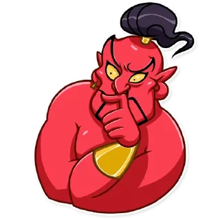🤔-Evil Genie, Telegram Sticker