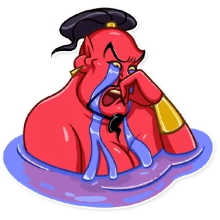 😭-Evil Genie, Telegram Sticker