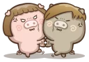 👿-Fat Pig Couple, Telegram Sticker