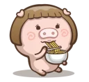 🍜-Fat Pig Couple, Telegram Sticker