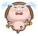 😭-Fat Pig Couple, Telegram Sticker