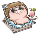 🏖-Fat Pig Couple, Telegram Sticker