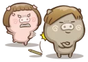 😠-Fat Pig Couple, Telegram Sticker