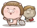 📷-Fat Pig Couple, Telegram Sticker