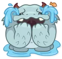 😭-Fatty Yeti, Telegram Sticker