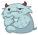 🤔-Fatty Yeti, Telegram Sticker