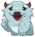 👍-Fatty Yeti, Telegram Sticker