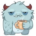 ☕-Fatty Yeti, Telegram Sticker
