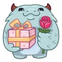 🎁-Fatty Yeti, Telegram Sticker