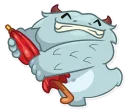 🌂-Fatty Yeti, Telegram Sticker