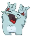 🤘-Fatty Yeti, Telegram Sticker