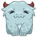 😖-Fatty Yeti, Telegram Sticker