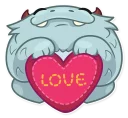❤-Fatty Yeti, Telegram Sticker