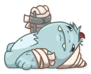 🤕-Fatty Yeti, Telegram Sticker