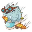 🛩-Fatty Yeti, Telegram Sticker